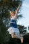 Free Girl Jumping And Cheering Royalty Free Stock Photos - 2894898