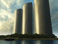Free River Shore Plaza Royalty Free Stock Photos - 2915468