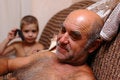 Free Senior Man With A Grandson Stock Photo - 2923460