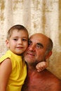 Free Senior Man With A Grandson Stock Image - 2923461