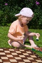 Free Girl Playing Chess Stock Photos - 2934623