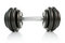 Free Iron Dumbbells On White Royalty Free Stock Photography - 2931337