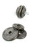 Free Iron Dumbbells Set On White Royalty Free Stock Photos - 2931408