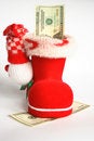 Free Red Boot With Money Royalty Free Stock Photo - 2943675
