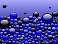 Free Black And Blue Bubbles On Blue Stock Photos - 2947903