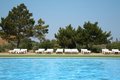 Free Deckchairs Near The Pool Stock Images - 2950654