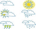 Free Weather Icons For All Seasons Royalty Free Stock Image - 2965156