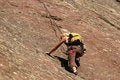 Free Climber Ascends Rock On Belay Stock Photo - 2965740