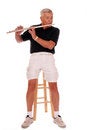 Free Senior Flute Player Stock Photography - 2986922