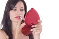 Free Girl Looking In Mirror Royalty Free Stock Photos - 2993728