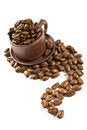 Free Coffee Grains In Brown Cup Royalty Free Stock Photography - 2994587
