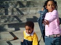 Free Kids Running Down Steps Royalty Free Stock Photo - 2998345