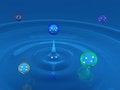 Free Colorful Water Drops Royalty Free Stock Photography - 2999287