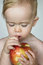 Free Toddler Eating Apple Royalty Free Stock Photography - 3025977