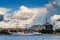 Free View On Seaport Of Riga City From Embankment Of The Daugava River, Latvia Royalty Free Stock Image - 30255466