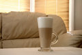Free Cafe Latte In A Tall Glass Royalty Free Stock Image - 3045446
