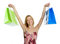Free Excited Shopping Woman Royalty Free Stock Image - 3062136