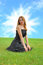 Free Girl On Grass Royalty Free Stock Photography - 3075247