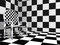 Free Checkered Modern Chair Stock Image - 3119081