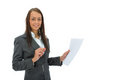 Free Business Woman Keeps Sheet Stock Images - 3138934