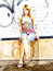 Free Model Sitting On The Door Royalty Free Stock Photo - 3133085