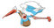 Free Stork Carrying A Baby Stock Photo - 3139680