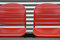 Free Red Chairs, Steel Wall Royalty Free Stock Image - 3156286
