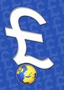 Free Pound Sign And Globe Royalty Free Stock Images - 3168389