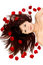 Free Girl And Rose Petals Stock Image - 3175321