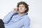 Free Boy / Cellphone / White Stock Photos - 324903
