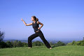 Free Woman Practising Self Defense Stock Image - 3204761