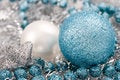 Free Blue And Silver Christmas Ball Royalty Free Stock Photo - 3222755