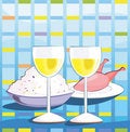 Free Wine And Foods Royalty Free Stock Photos - 3229608