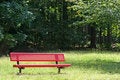 Free Red Bench In Park Stock Photo - 3261420