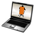 Free Laptop And Businessman Stock Photo - 3284590