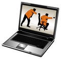 Free Laptop And Businessman Royalty Free Stock Image - 3284616