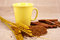 Free Cup Of Coffee With Coffee Grai Royalty Free Stock Photo - 3281505