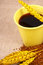Free Cup Of Coffee With Coffee Grai Stock Image - 3281521