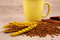 Free Cup Of Coffee With Coffee Grai Royalty Free Stock Photos - 3281568