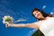 Free Bride And Bridal Bouquet Spraw Stock Photo - 3296110