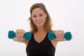 Free Girl Lifting A Weight Royalty Free Stock Photography - 3302397
