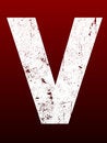 Free Fat Grunge Letters - V Stock Photos - 3334403