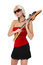 Free Blonde Girl Holding A Guitar Royalty Free Stock Photos - 3357208