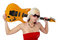 Free Blonde Girl Holding A Guitar Royalty Free Stock Photography - 3357217