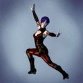 Free Fighting Girl 02 Royalty Free Stock Photo - 3367945