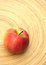 Free Red Apple On A Bamboo Plate Royalty Free Stock Image - 3384096