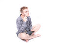 Free Man And Palmtop Royalty Free Stock Image - 3405596