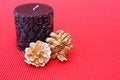 Free Candle And Pine Cones Stock Images - 3438124