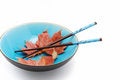 Free Blue Bowl With Chopsticks Stock Photography - 3443482