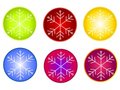 Free Snowflake Circle Icons Clipart Royalty Free Stock Images - 3451259